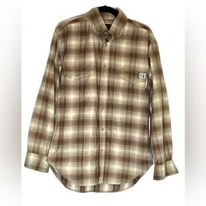 Wolverine Men’s Medium Flame Resistant Shirt Fire Zero Flannel HRC 2 Plaid